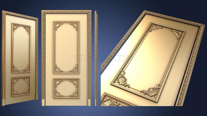 3D model Set of panels and decors for a carved door (STL)